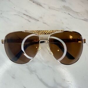 NWOT Snakeskin Aviator Sunglasses – Gold & Brown